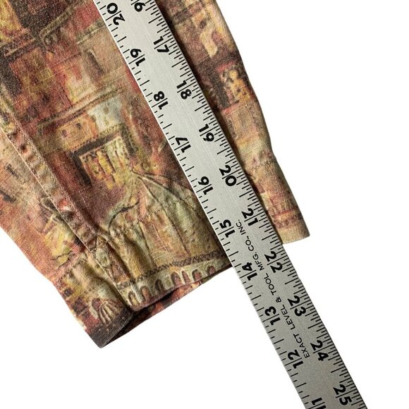 Chico’s Women's Rooftop Print Button Up Casual Cotton Denim Jacket Size 2 - Picture 5 of 7